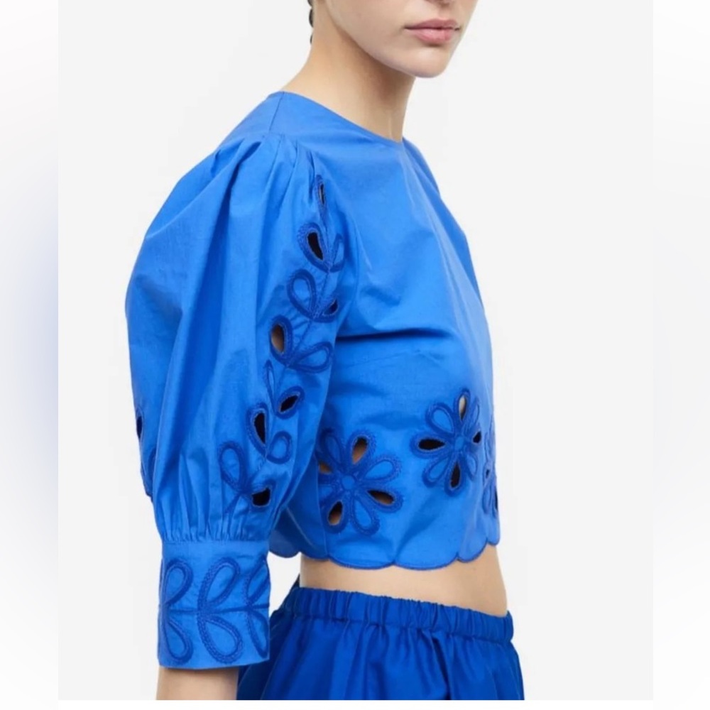 H&M Embroidered crop top
